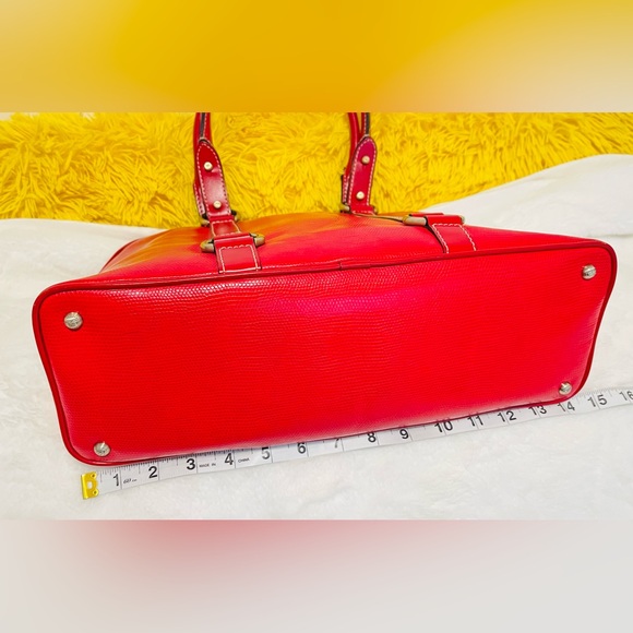 Lancel Authentic Vintage Red Leather Handbag - Picture 4 of 12